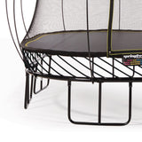 Load image into Gallery viewer, Black trampoline rod with a safety enclosure net and Springfree branding