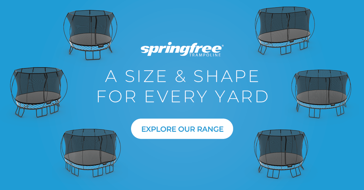 Une comparaison des tailles de trampolines